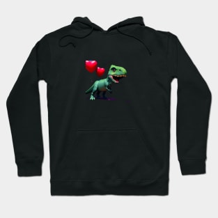 I Steal Hearts Valentines Day T-Rex Dinosaur Hoodie